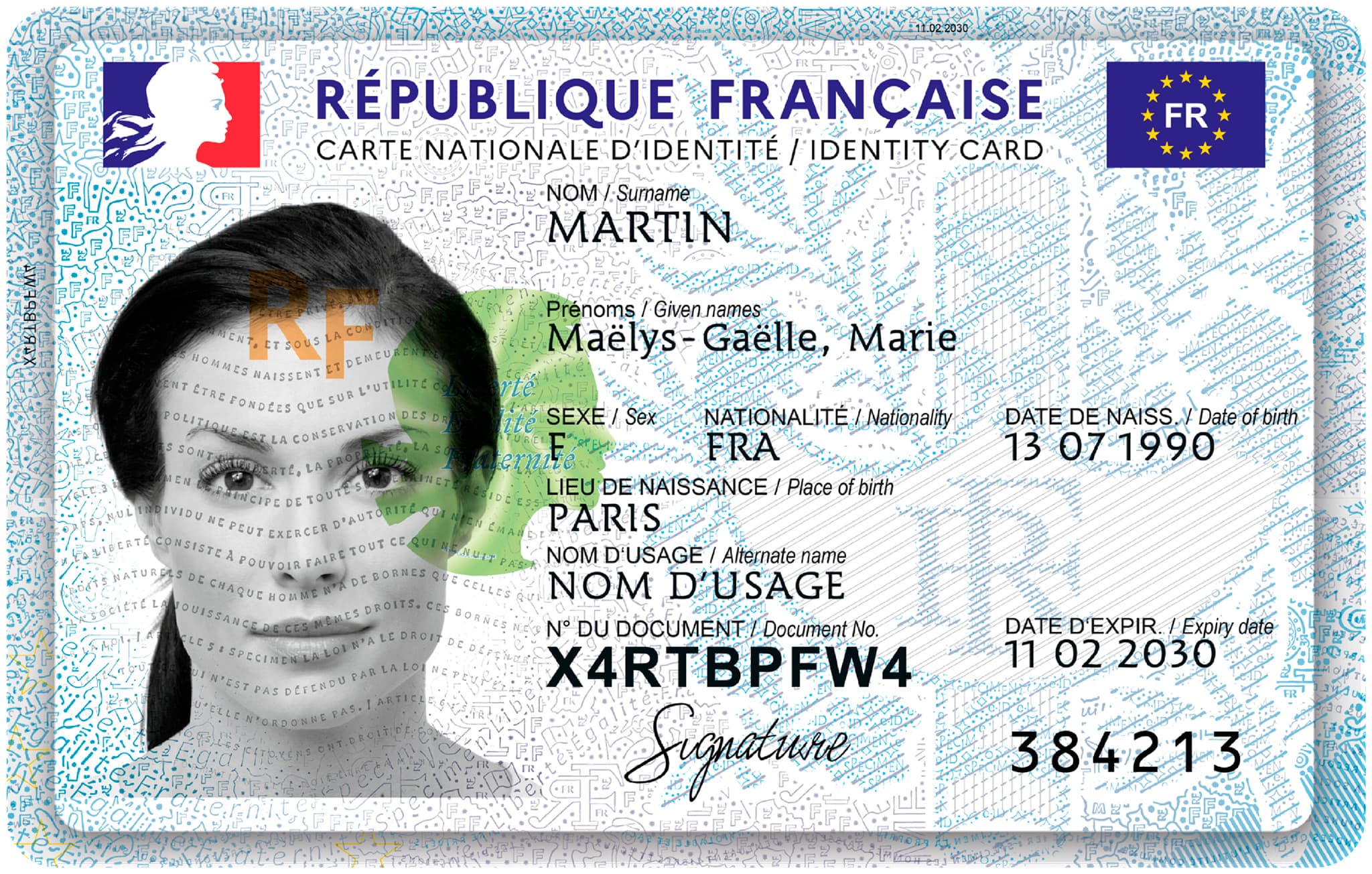 Planche de photos d'identité femme conformes CNI et passeport - Studio B07 Cézac